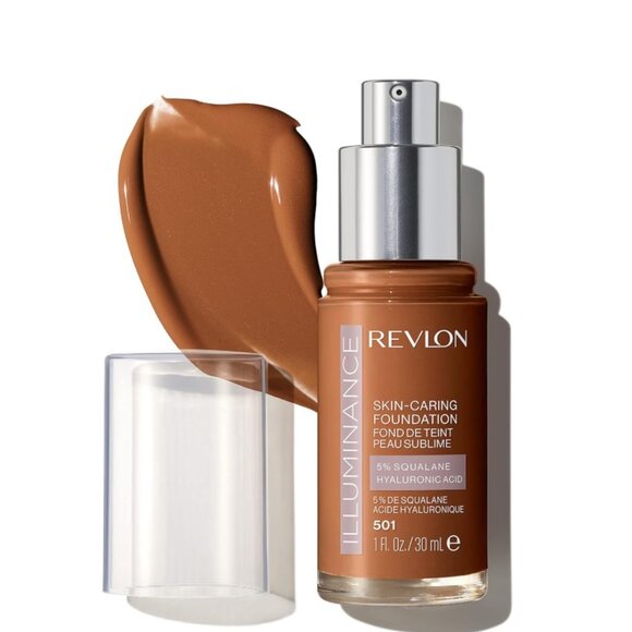 Revlon Illuminance Skin-Caring Liquid Foundation - 501 Toasted Caramel - Picture 1 of 6